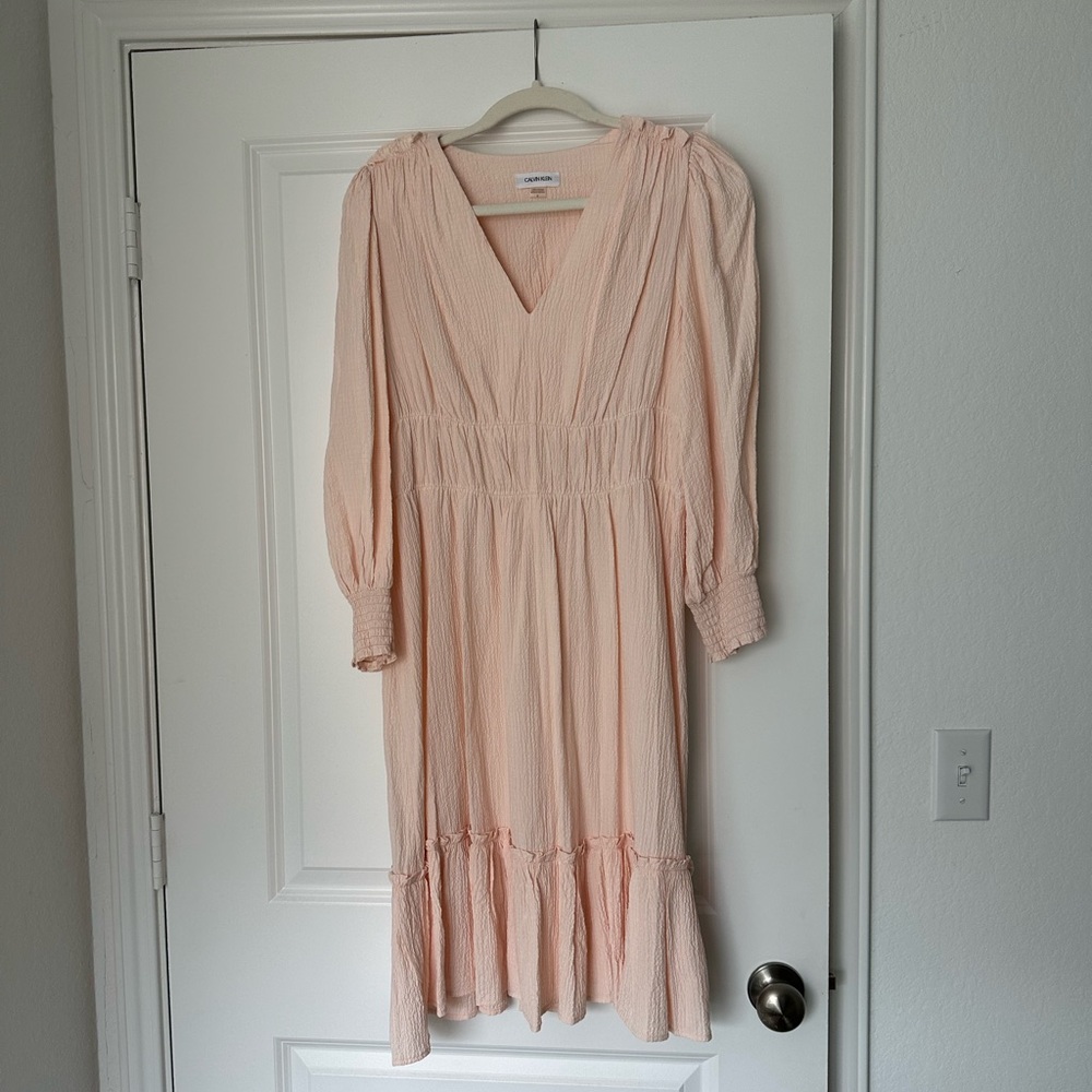 Baby Pink Calvin Klein Midi Dress
